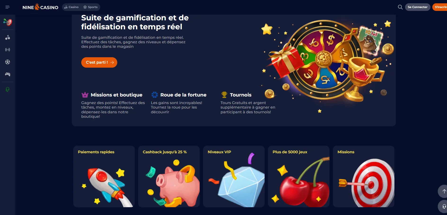 Nine Casino plateforme